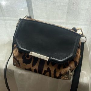 Alexander Wang Marion Animal Print Calf Hair & Leather Shoulder Bag